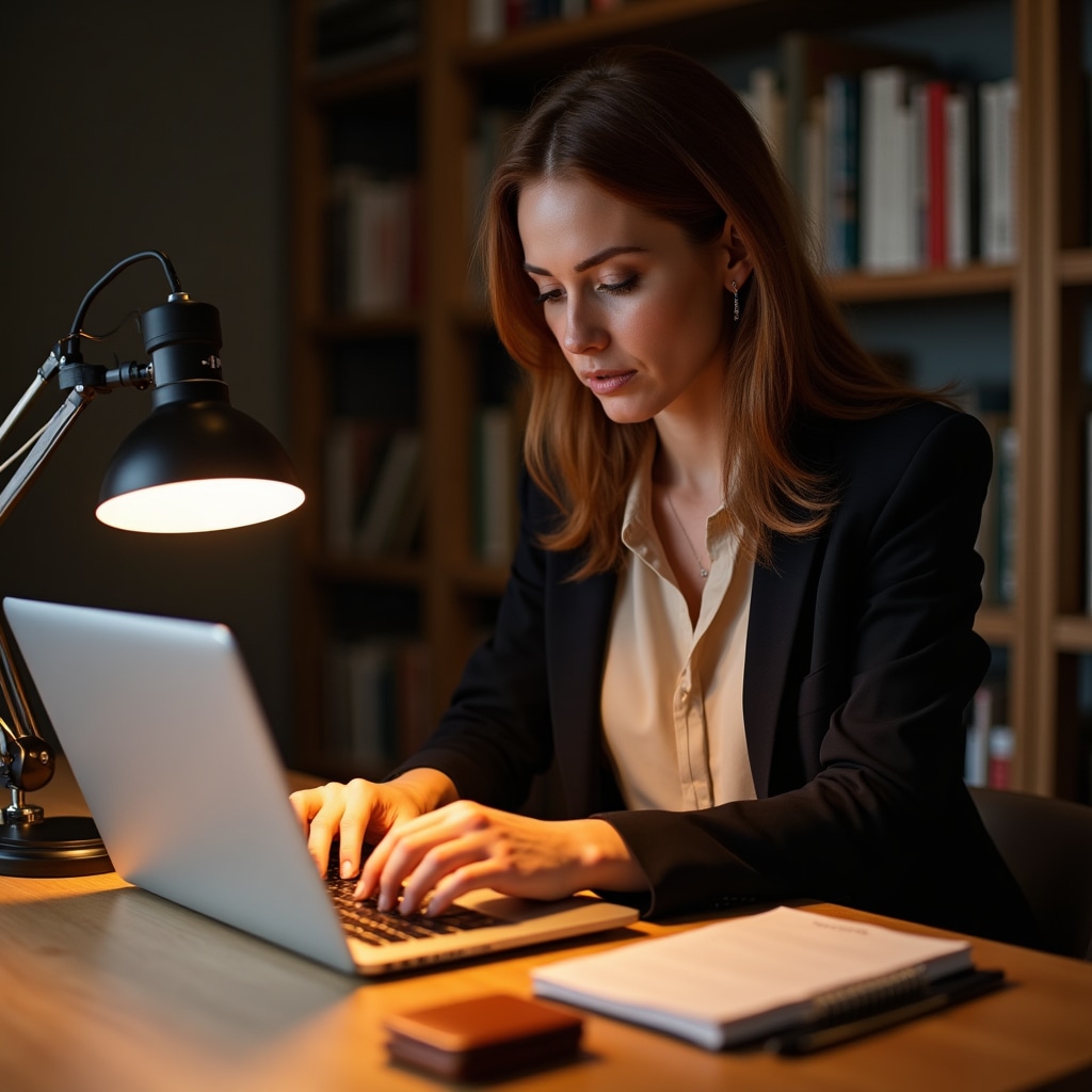 Písanie popisov produktov na notebooku